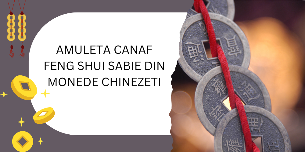 Amuleta canaf Feng Shui sabie din monede chinezesti