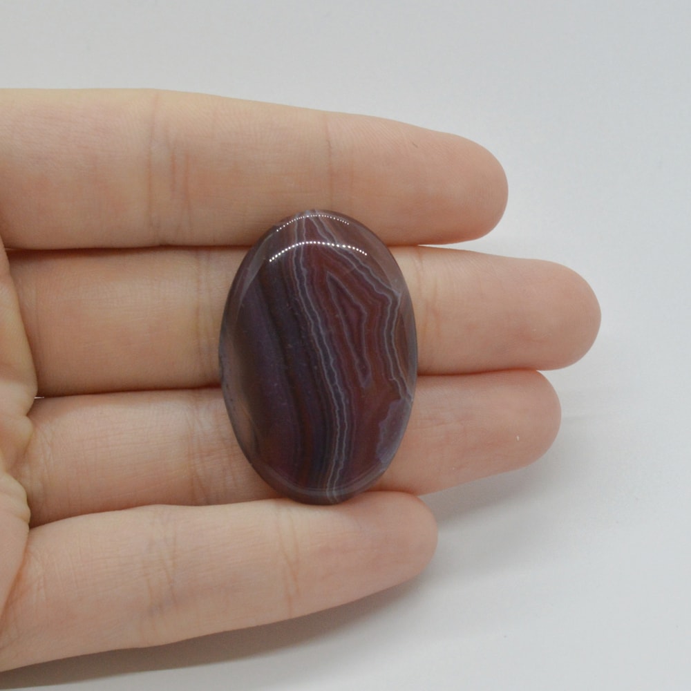 Cabochon agat botswana portocaliu 34x23x6mm c127