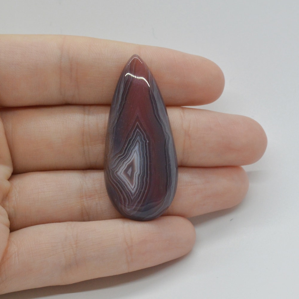 Cabochon agat botswana portocaliu 43x19x6mm c102