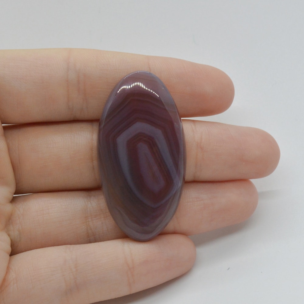 Cabochon agat botswana portocaliu 43x22x6mm c91