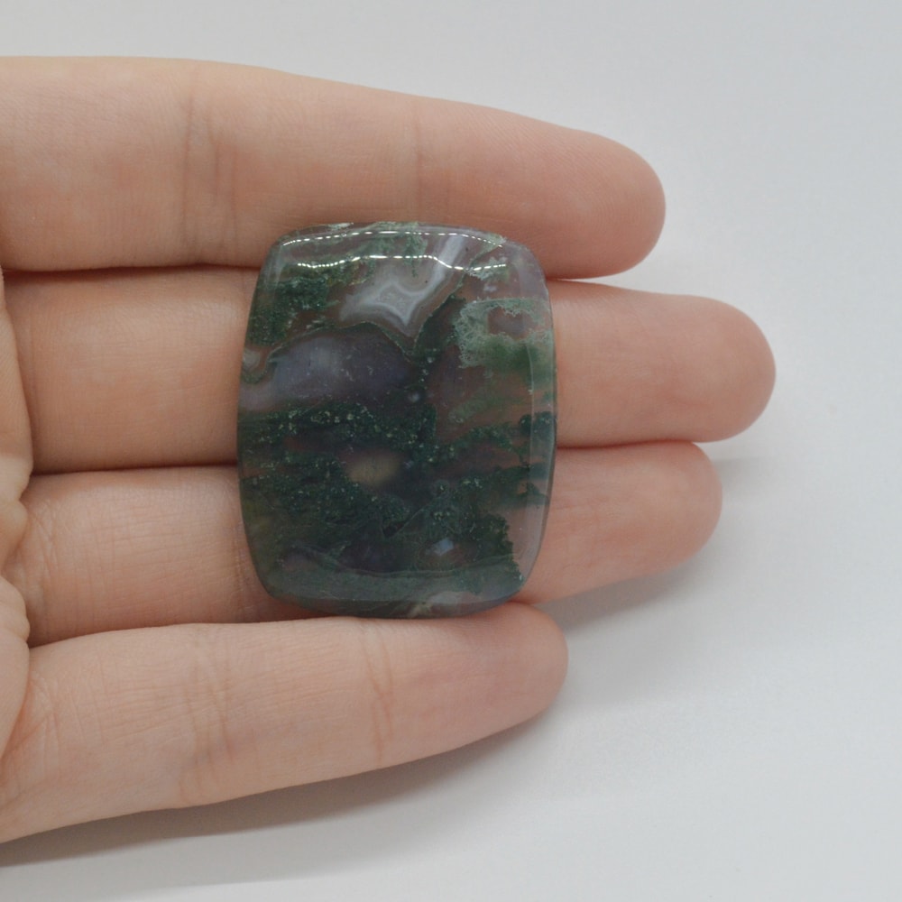 Cabochon agat moss 35x28x6mm c64