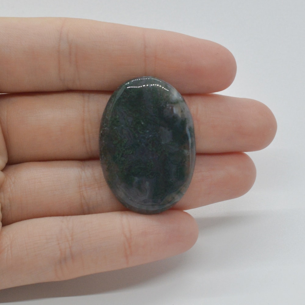 Cabochon agat moss 37x24x6mm c76