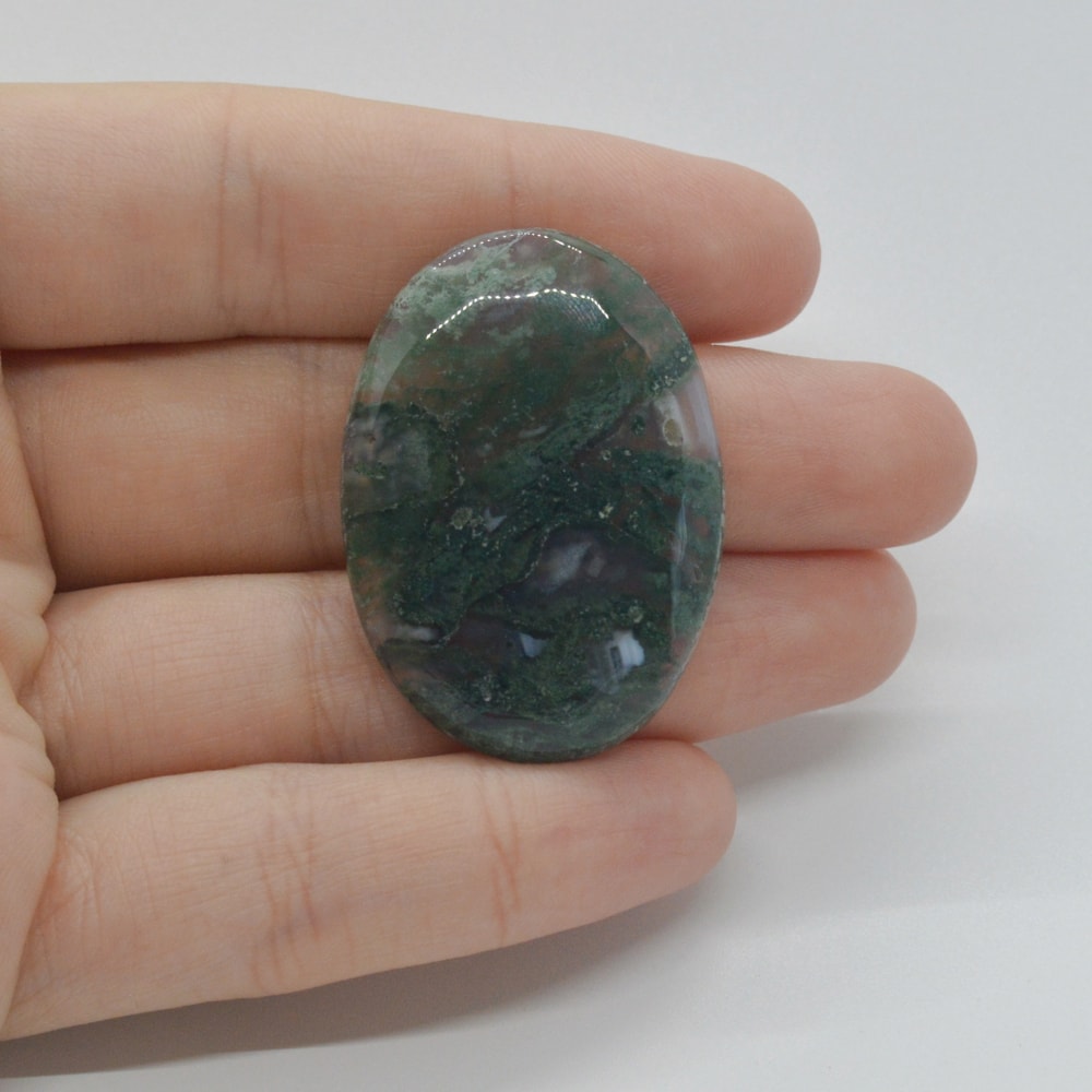 Cabochon agat moss 37x27x6mm c90