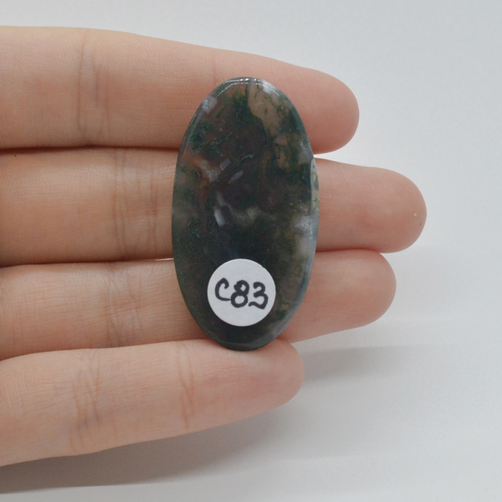 Cabochon agat moss 41x22x6mm c83 - 1 | YEO