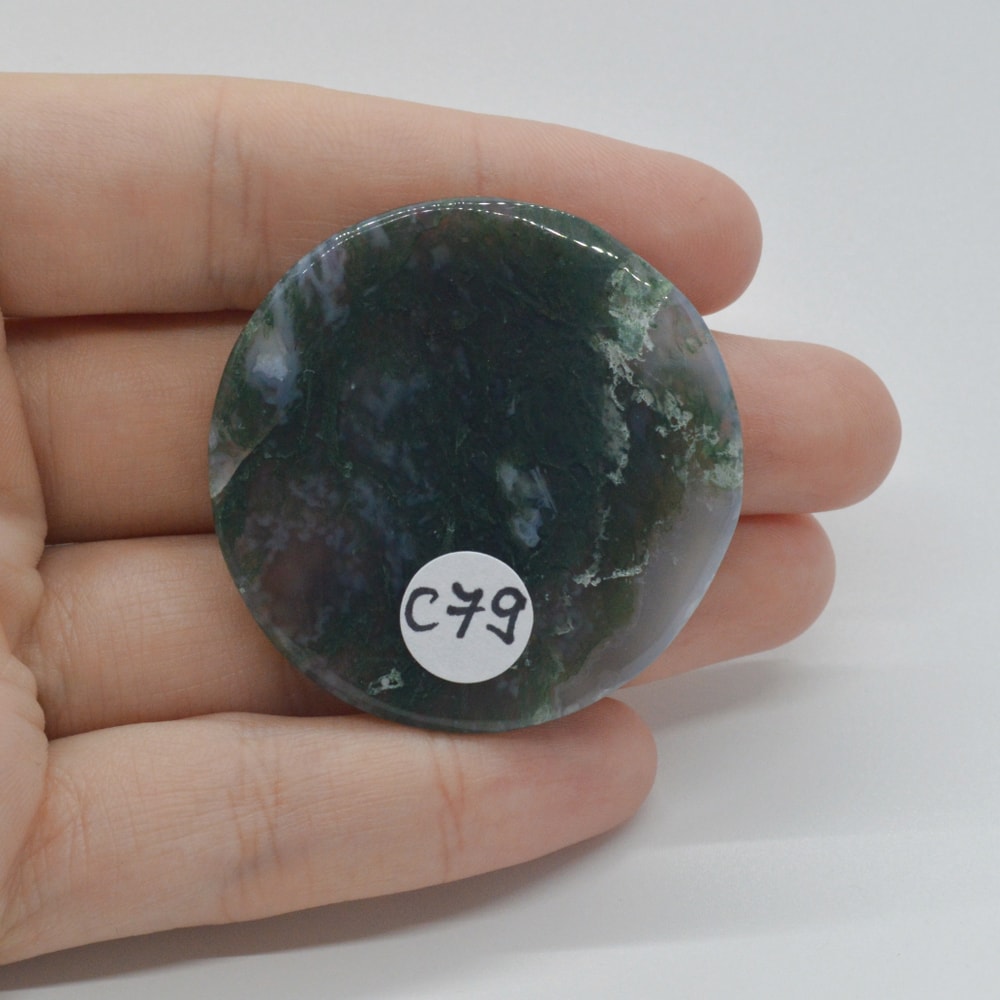 Cabochon agat moss 41x41x5mm c79 - 1 | YEO