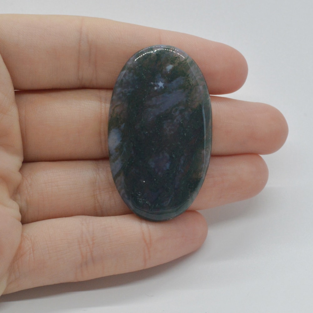 Cabochon agat moss 43x26x5mm c72