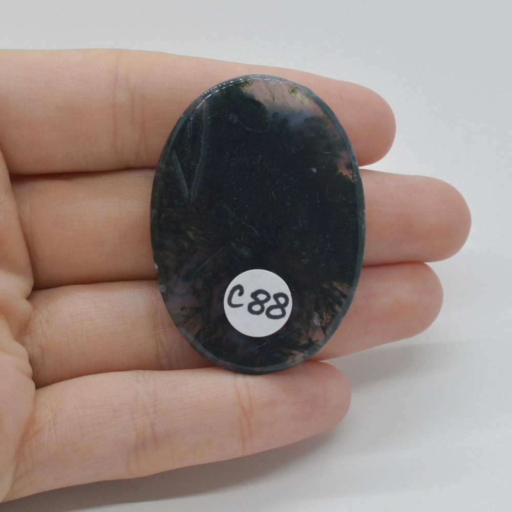 Cabochon agat moss 45x32x5mm c88 - 1 | YEO