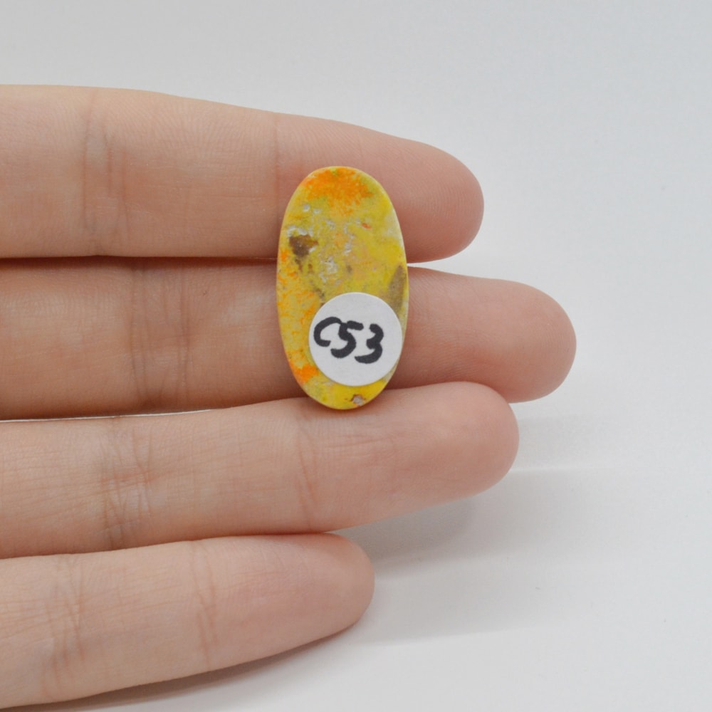 Cabochon jasp bumble bee 26x14x5mm c53 - 1 | YEO