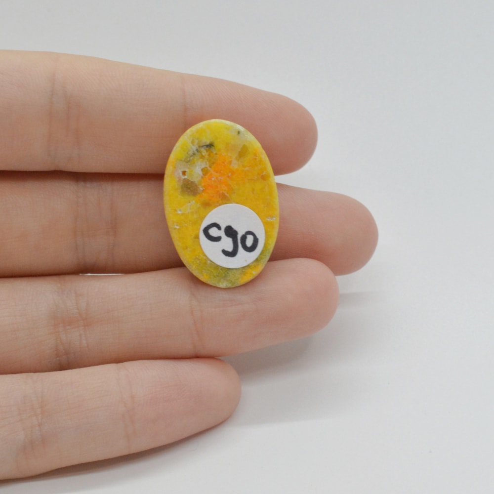 Cabochon jasp bumble bee 26x18x5mm c90 - 1 | YEO