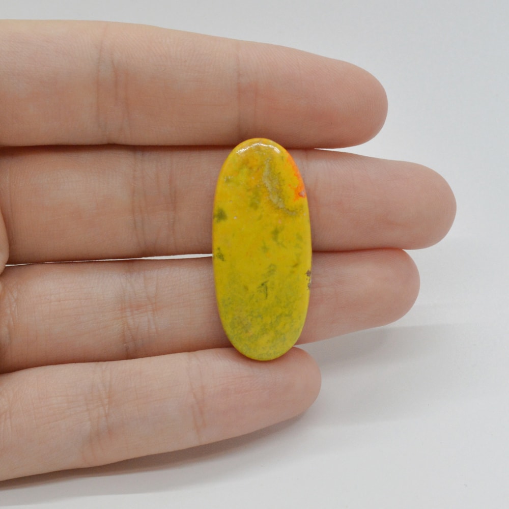 Cabochon jasp bumble bee 33x15x5mm c71