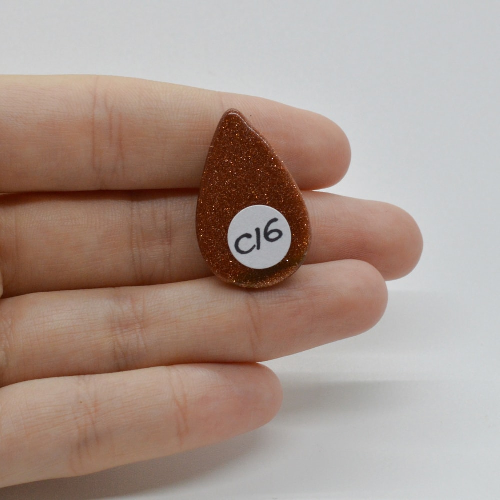 Cabochon goldstone maro 29x18x7mm c16 - 1 | YEO