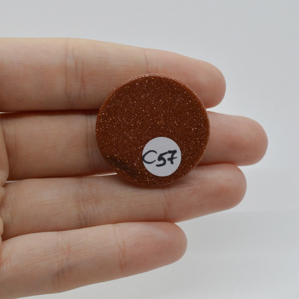 Cabochon goldstone maro 29x29x5mm c57 - 1 | YEO