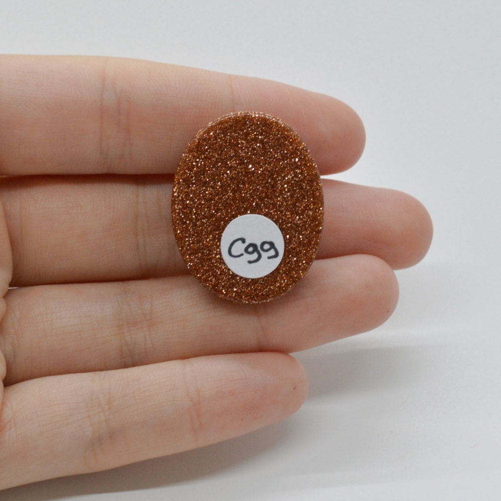 Cabochon goldstone maro 30x24x7mm c99 - 1 | YEO