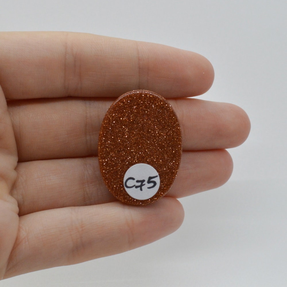 Cabochon goldstone maro 32x23x6mm c75 - 1 | YEO