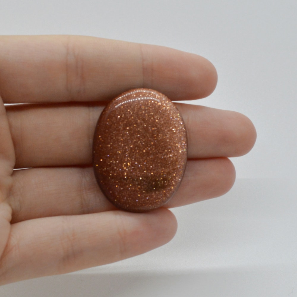 Cabochon goldstone maro 35x26x5mm c74