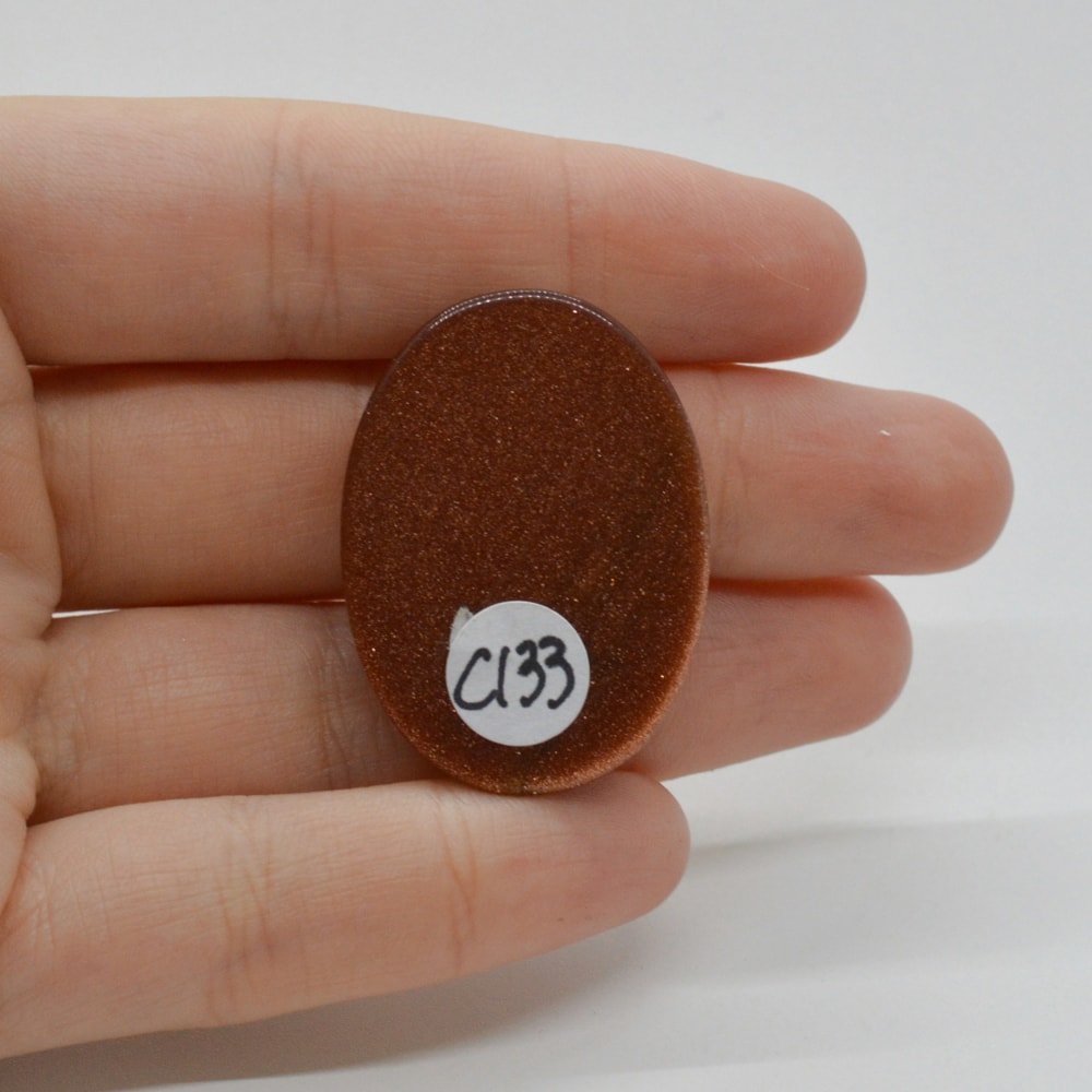 Cabochon goldstone maro 35x26x7mm c133 - 1 | YEO