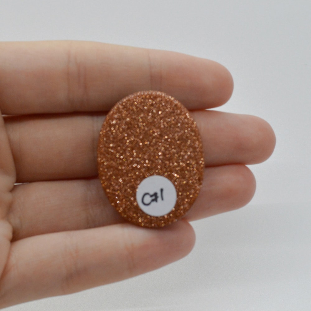 Cabochon goldstone maro 35x27x5mm c71 - 1 | YEO