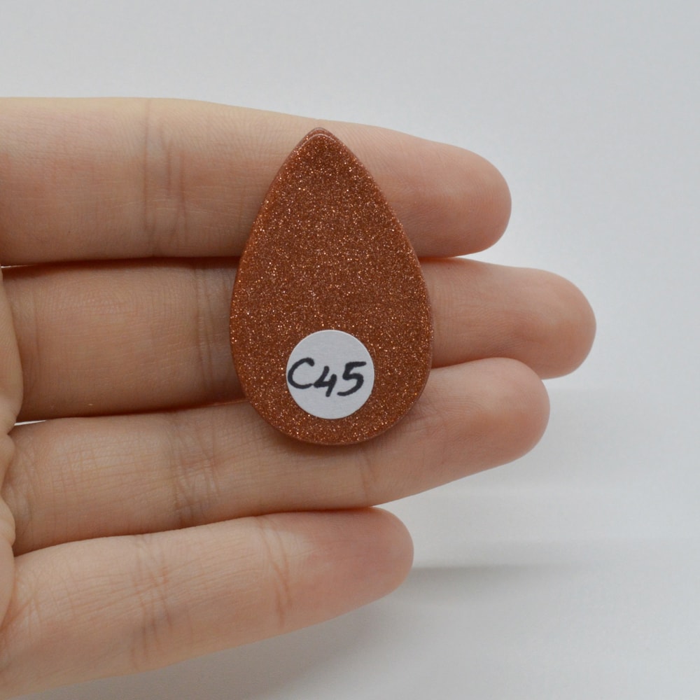 Cabochon goldstone maro 36x23x5mm c45 - 1 | YEO