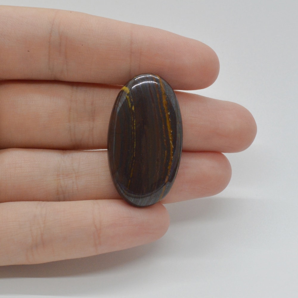 Cabochon iron tiger 34x19x6mm c31