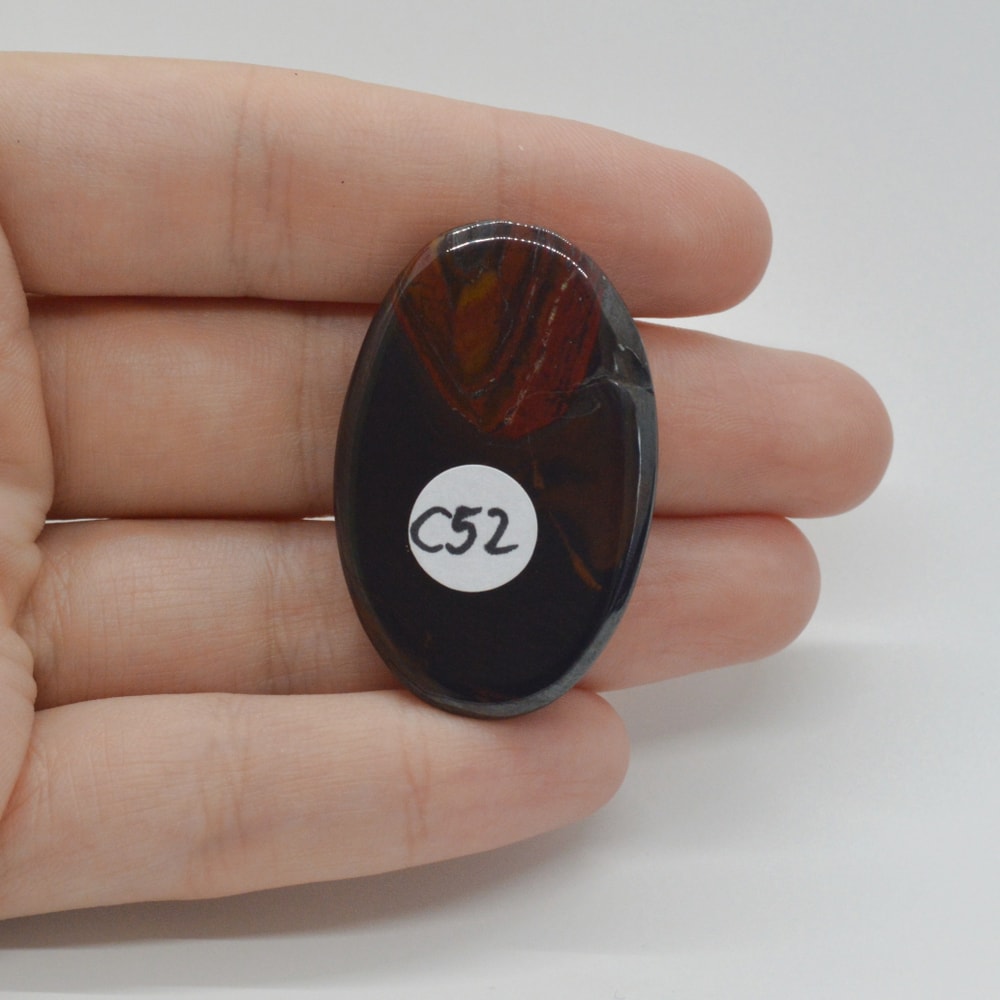 Cabochon iron tiger 39x25x7mm c52 - 1 | YEO