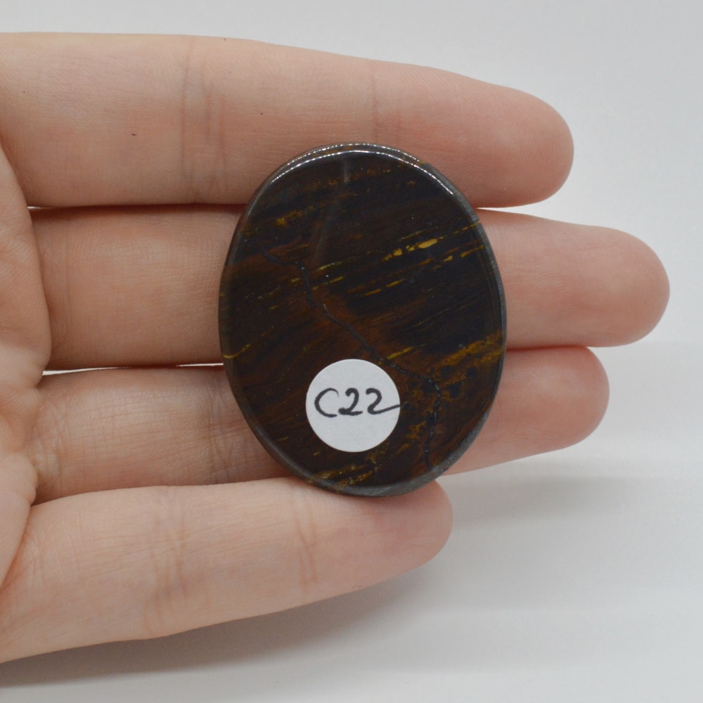 Cabochon iron tiger 39x31x6mm c22 - 1 | YEO