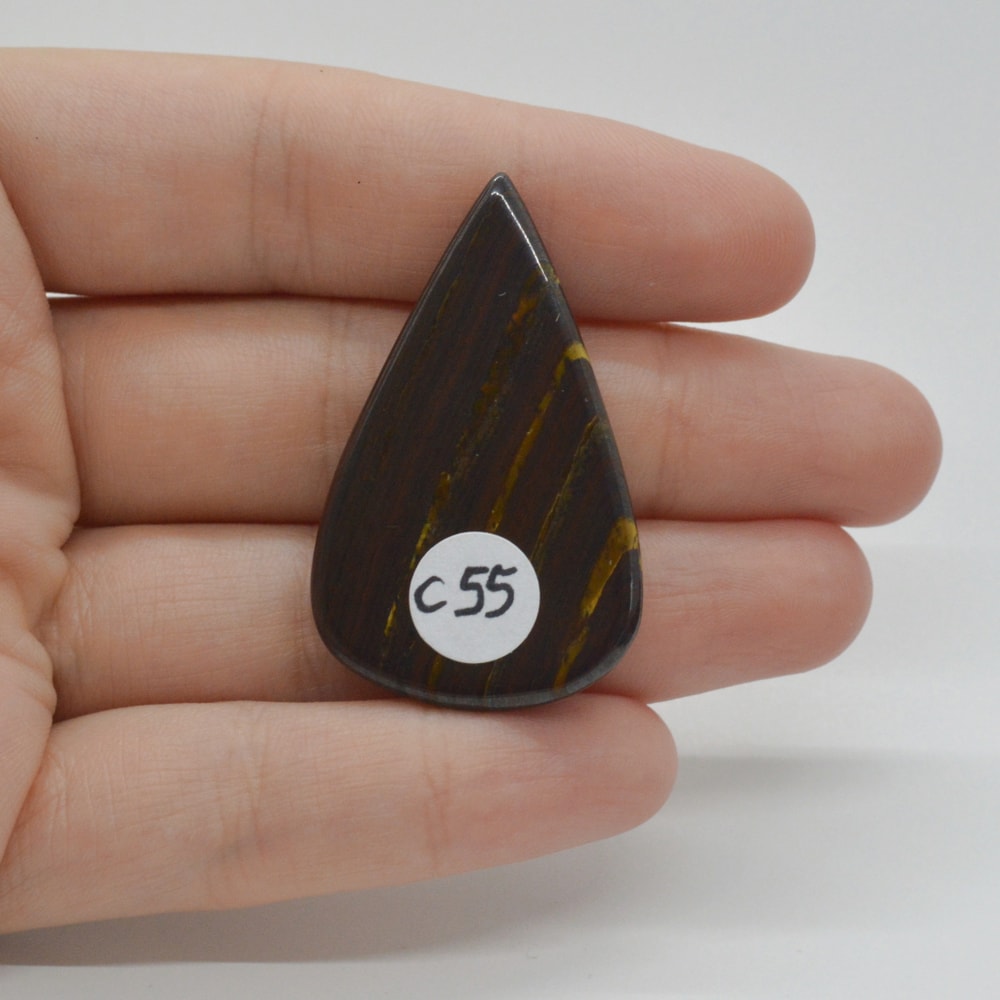 Cabochon iron tiger 41x25x6mm c55 - 1 | YEO