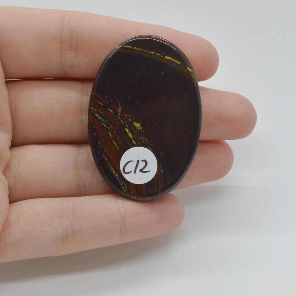 Cabochon iron tiger 44x30x6mm c12 - 1 | YEO