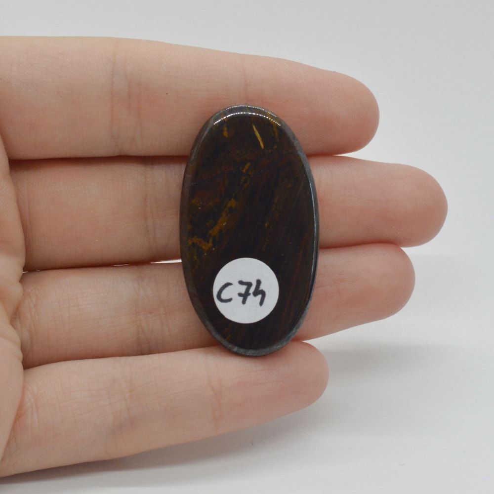 Cabochon iron tiger 39x22x6mm c74 - 1 | YEO