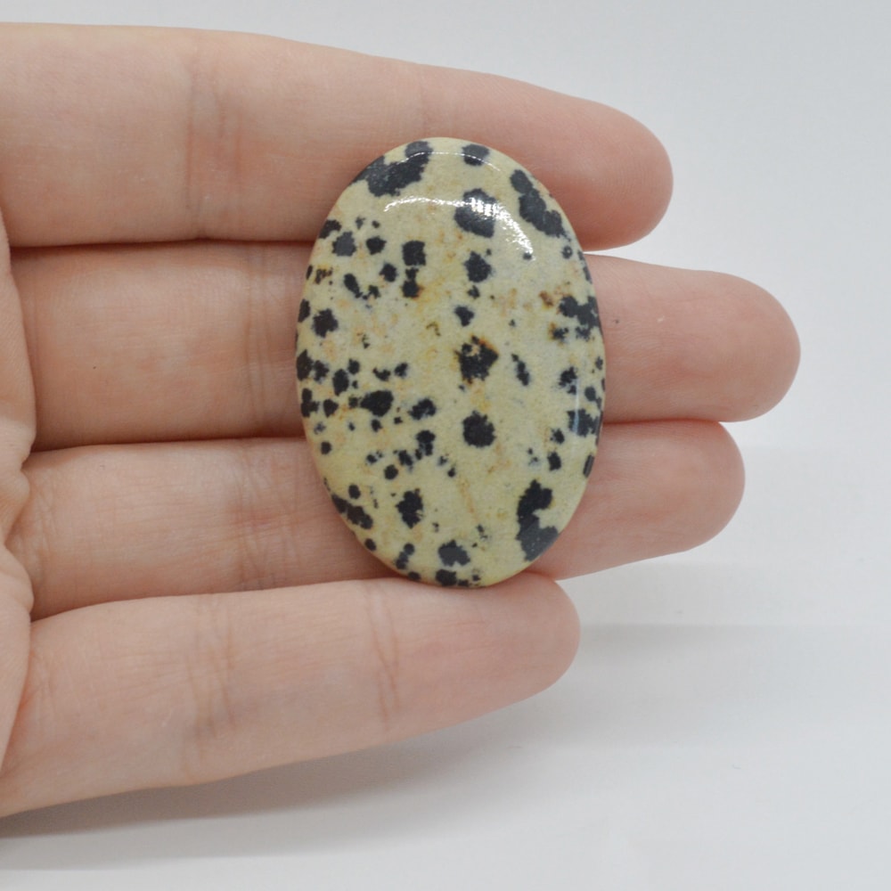 Cabochon jasp dalmatian 39x26x6mm c53