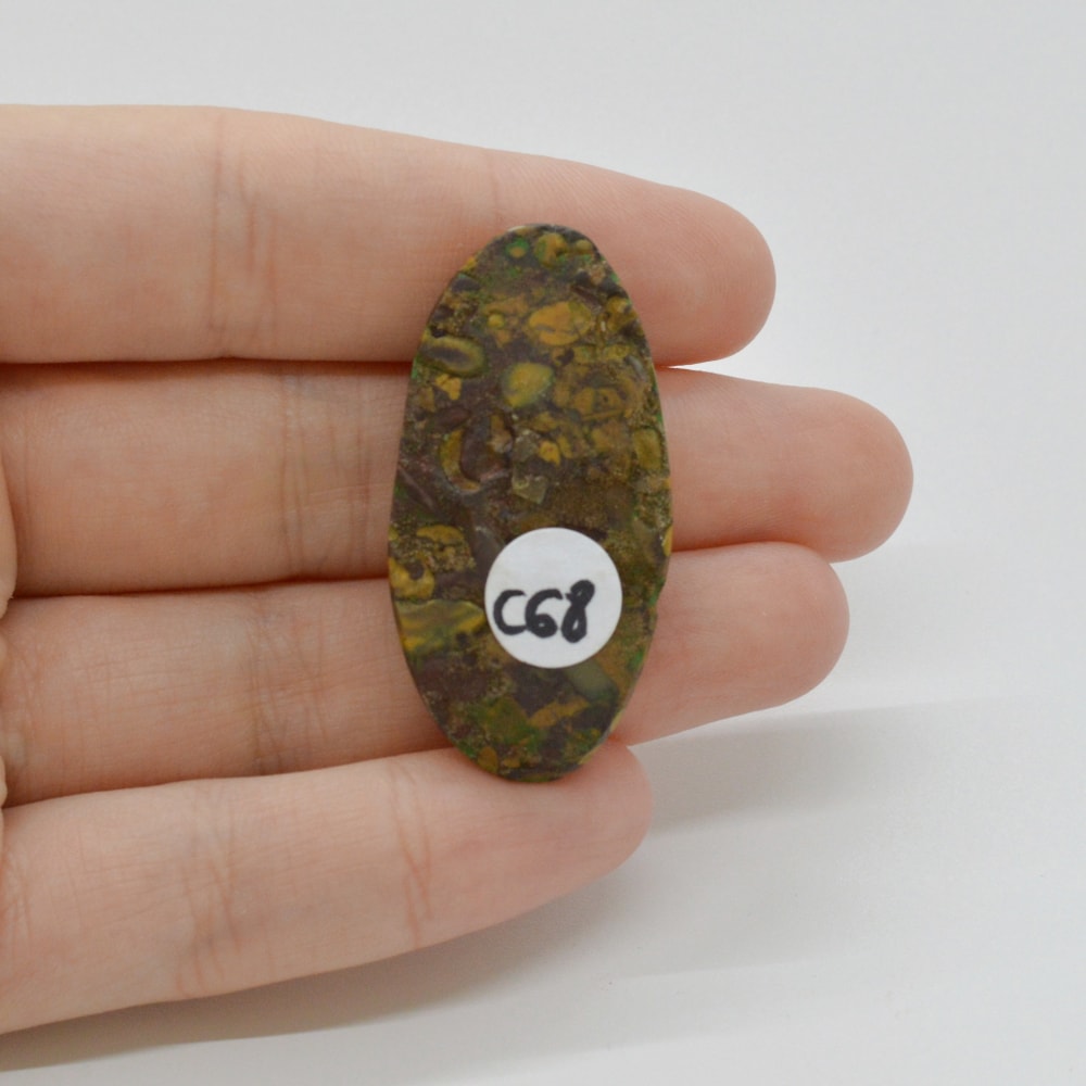 Cabochon jasp fruity 40x20x6mm c68 - 1 | YEO