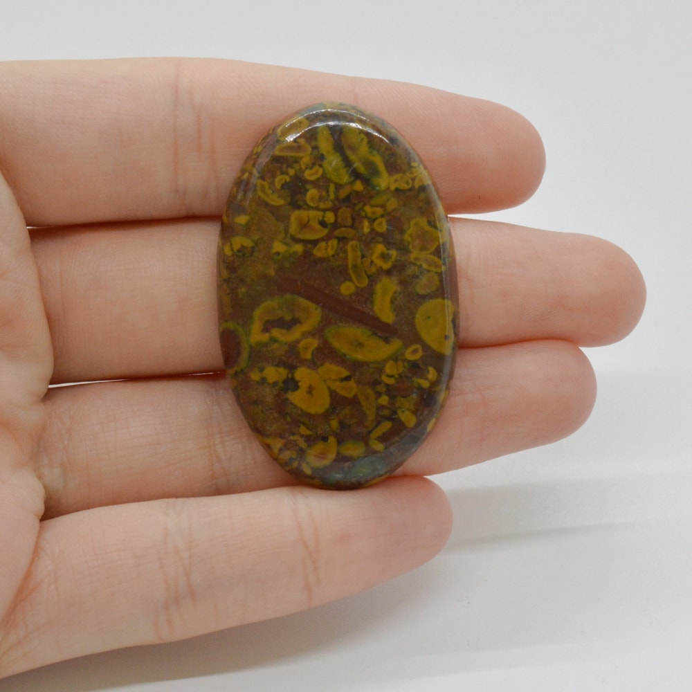 Cabochon jasp fruity 44x27x6mm c65