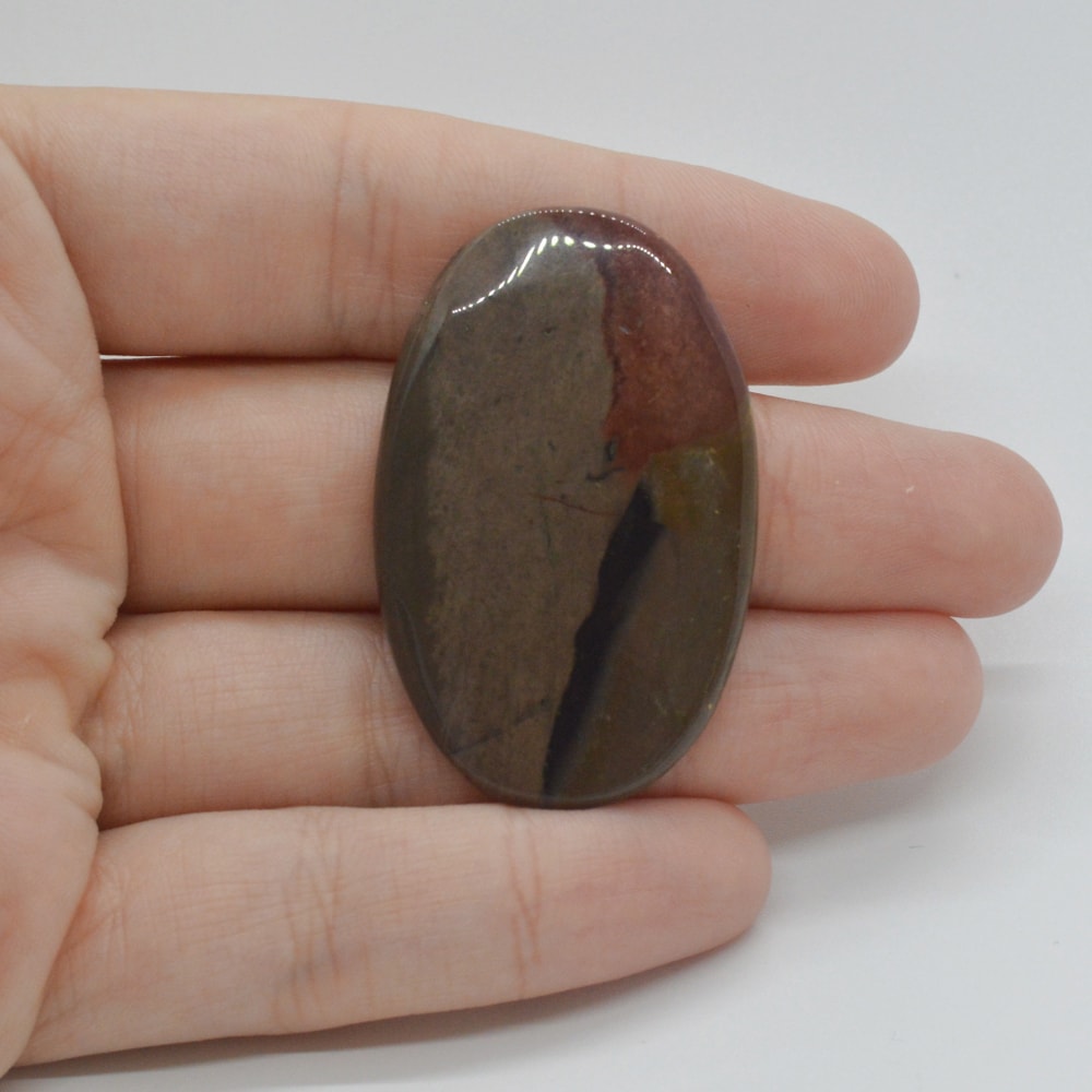 Cabochon jasp policrom 43x28x4mm c3