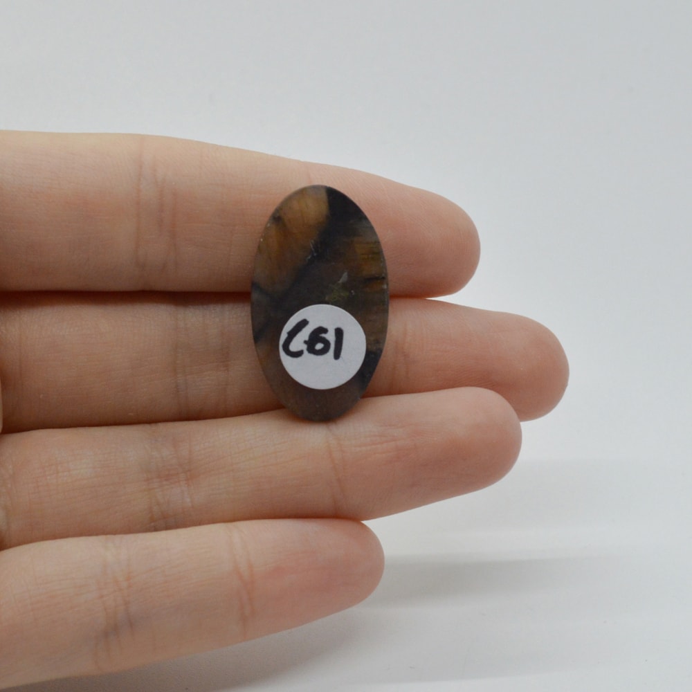 Cabochon kiastolit 28x16x6mm c61 - 1 | YEO