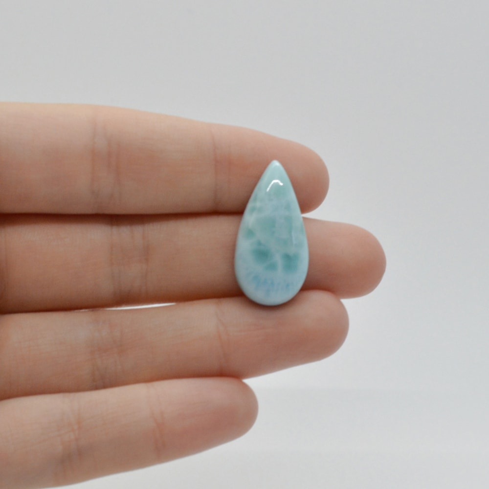 Cabochon larimar 25x13x6mm c64