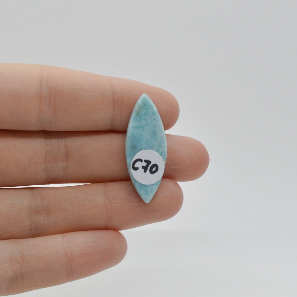 Cabochon larimar 31x12x4mm c70 - 1 | YEO