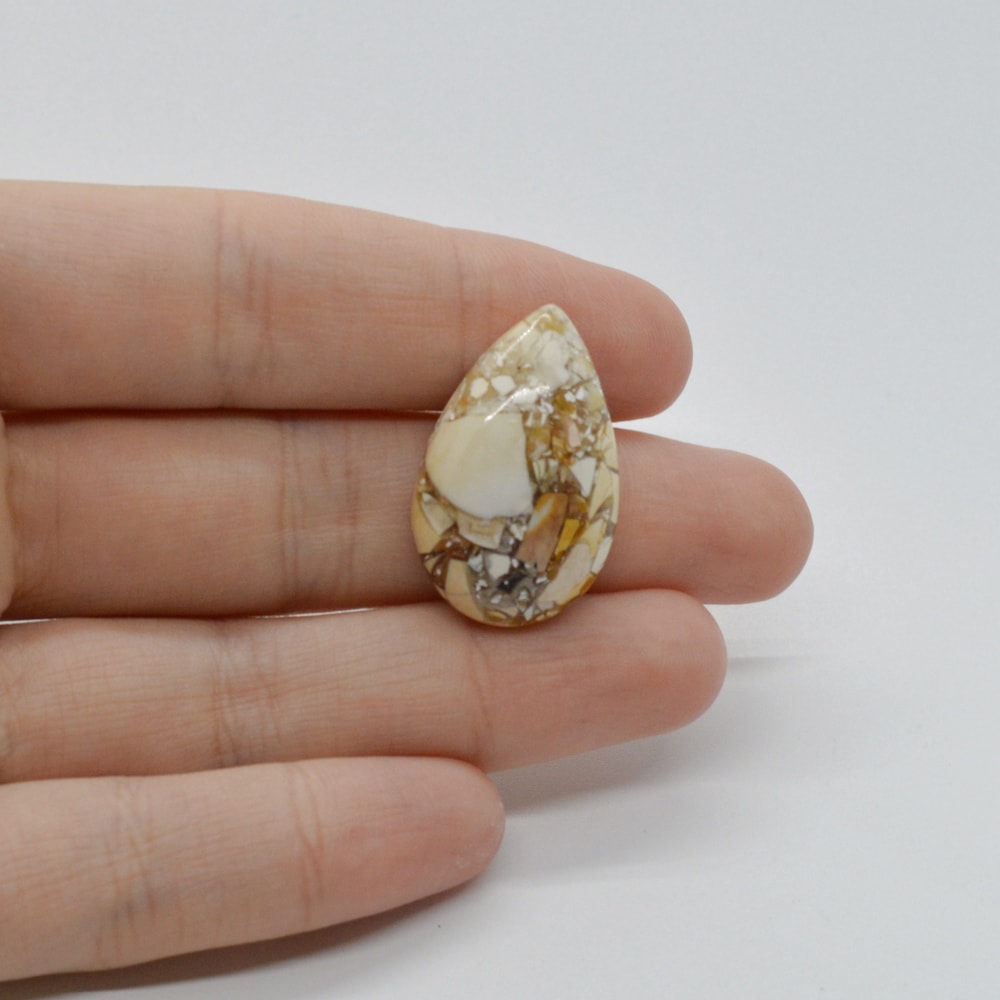 Cabochon mookait breciat 27x17x6mm c1