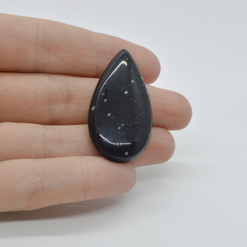 Cabochon obsidian fulg de nea 39x21x6mm c15