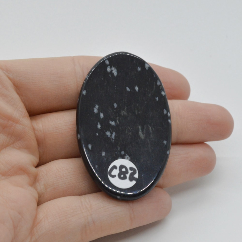 Cabochon obsidian fulg de nea 52x32x6mm c82 - 1 | YEO