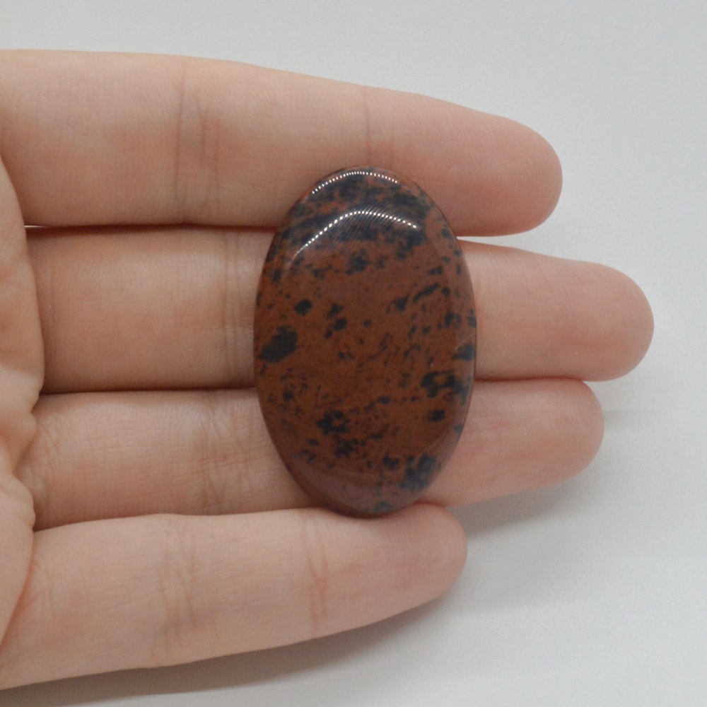 Cabochon obsidian mahon 38x24x6mm c57