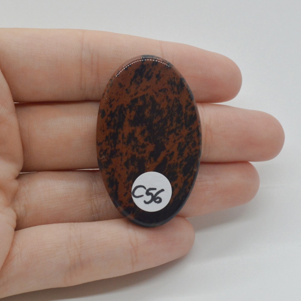 Cabochon obsidian mahon 44x27x6mm c56 - 1 | YEO