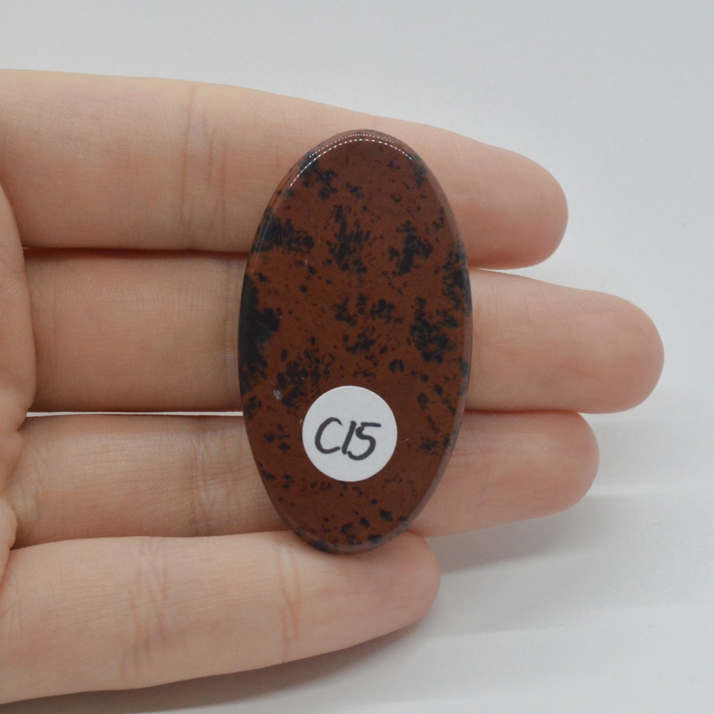 Cabochon obsidian mahon 45x25x7mm c15 - 1 | YEO