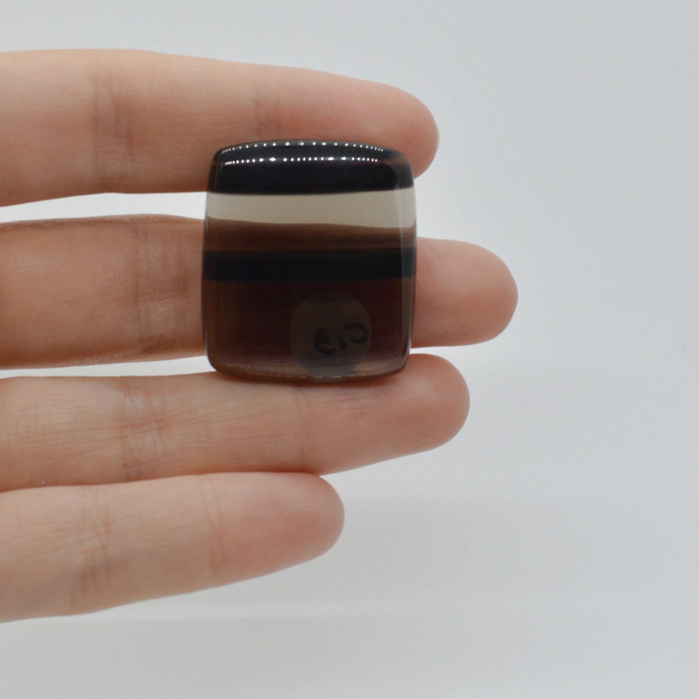 Cabochon obsidian midnight lace 30x27x6mm c13