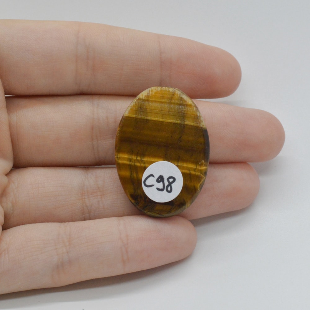 Cabochon ochi de tigru 32x23x5mm c98 - 1 | YEO