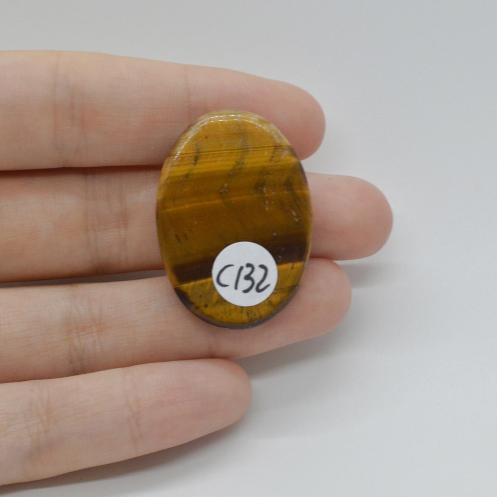 Cabochon ochi de tigru 34x24x6mm c132 - 1 | YEO