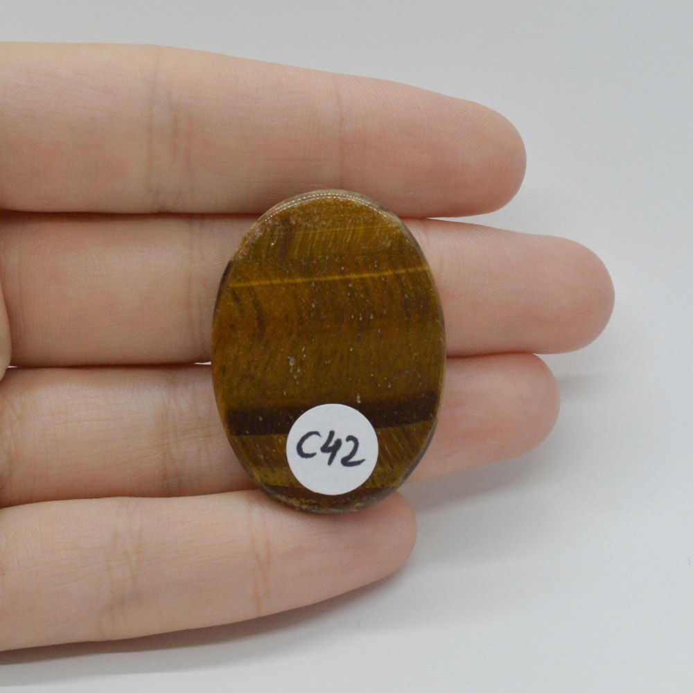 Cabochon ochi de tigru 35x26x5mm c42 - 1 | YEO