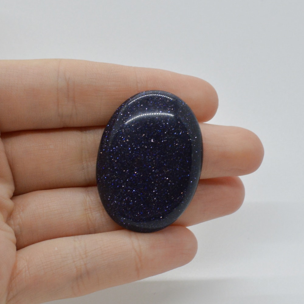 Cabochon goldstone albastru 37x28x6mm c126