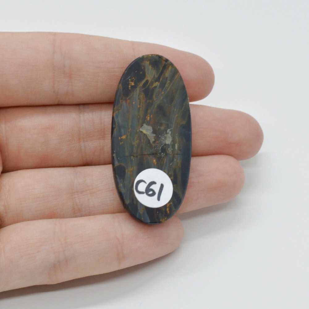 Cabochon pietersit 43x21x5mm c61 - 1 | YEO