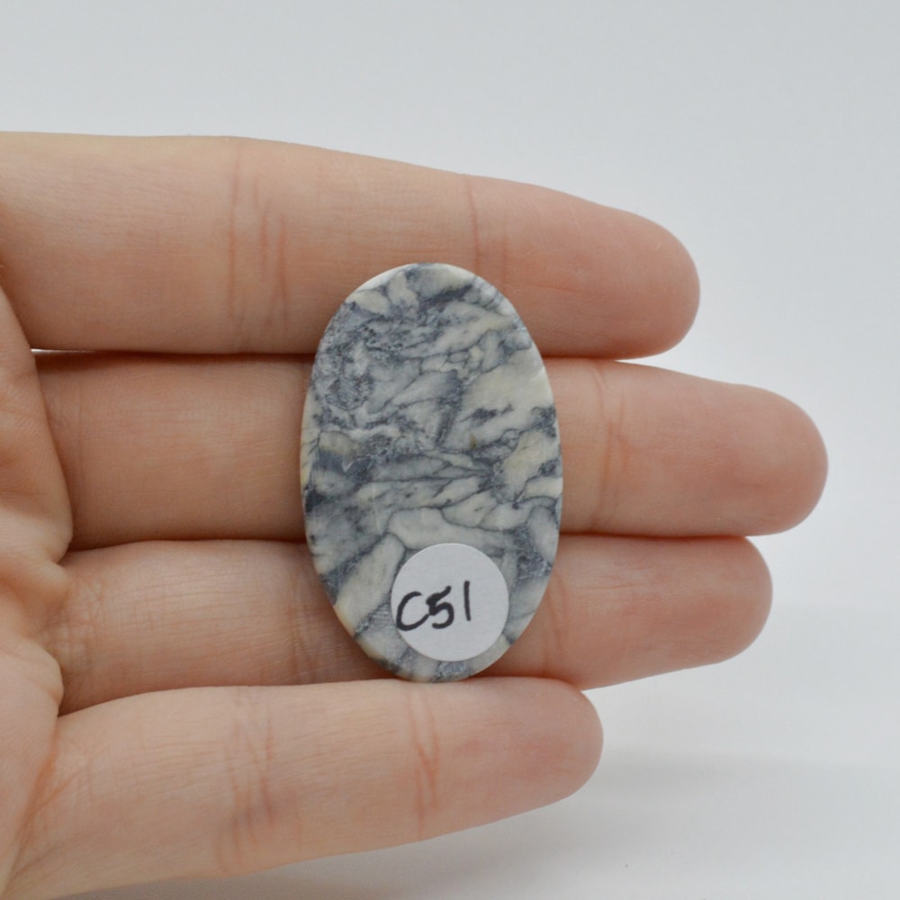 Cabochon pinolith 36x23x5mm c51 - 1 | YEO