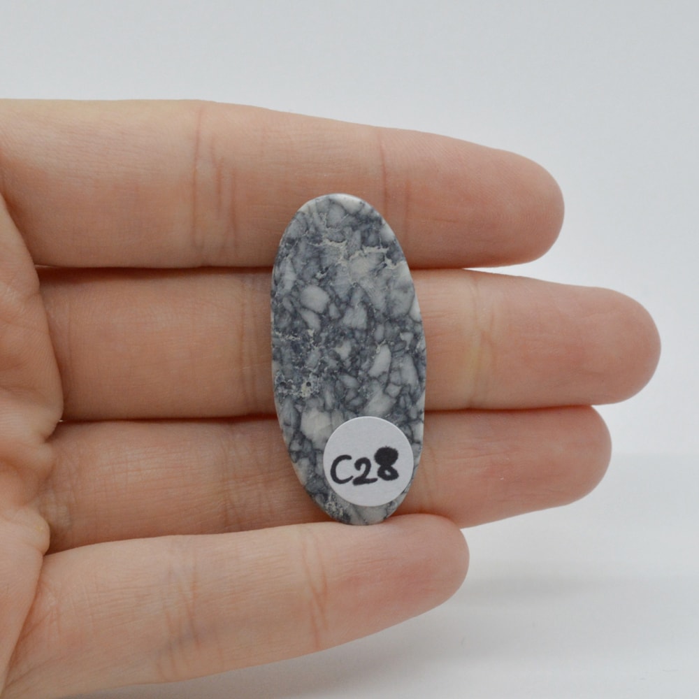 Cabochon pinolith 37x17x5mm c28 - 1 | YEO