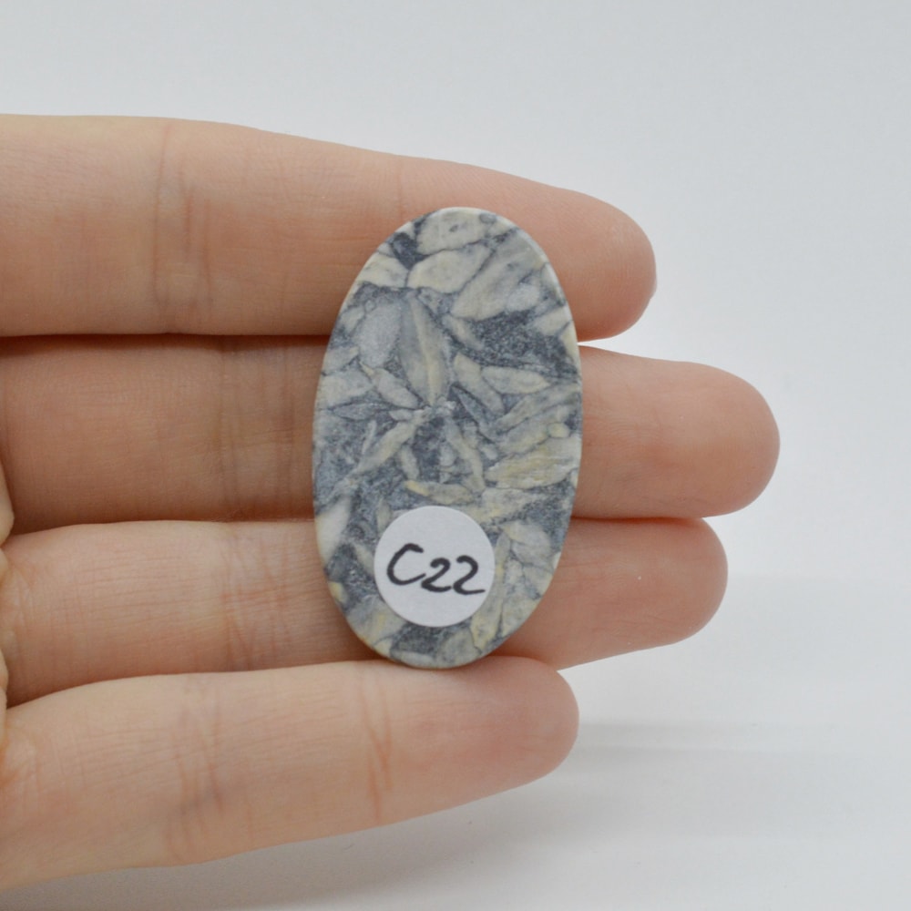 Cabochon pinolith 39x26x6mm c22 - 1 | YEO